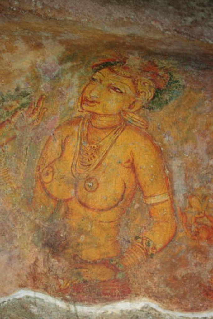 Detail of The Cloud Damsels by Sri Lankan School