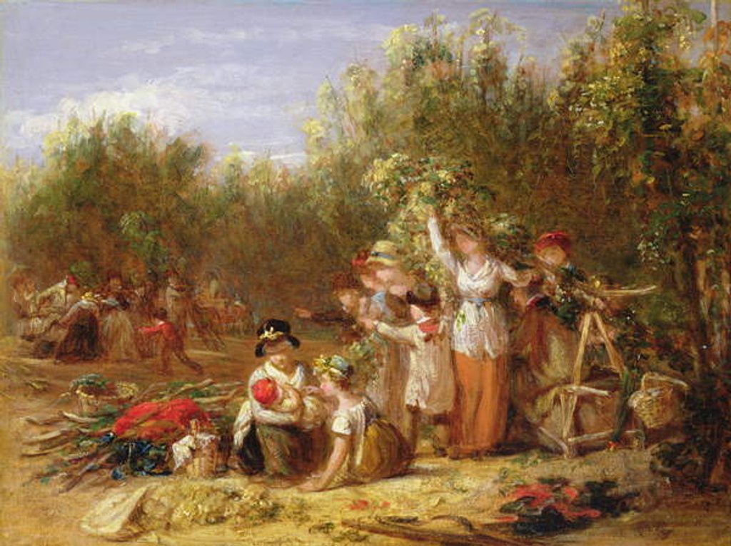 Detail of The Hop Garden by William Frederick Witherington
