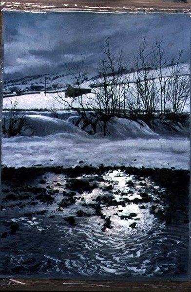 Detail of Barn Below Combescar, 1996 by John Cooke