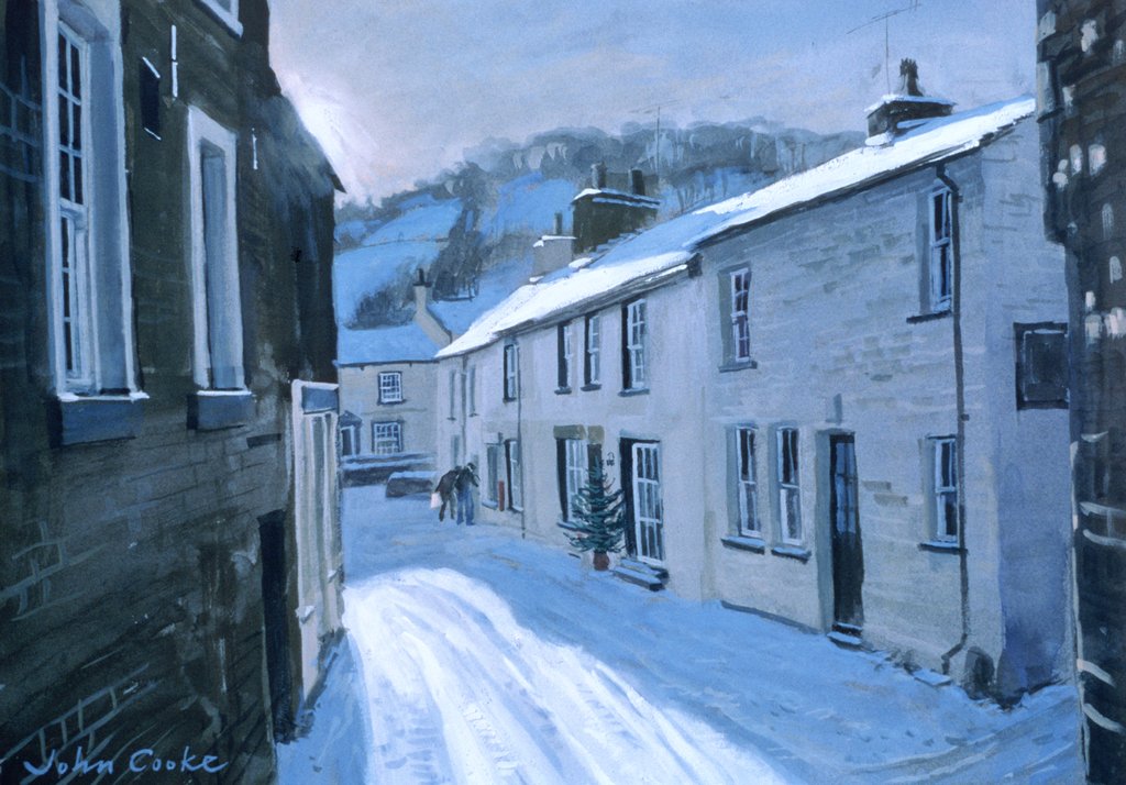 Detail of Main Street in Dent, 1997 by John Cooke