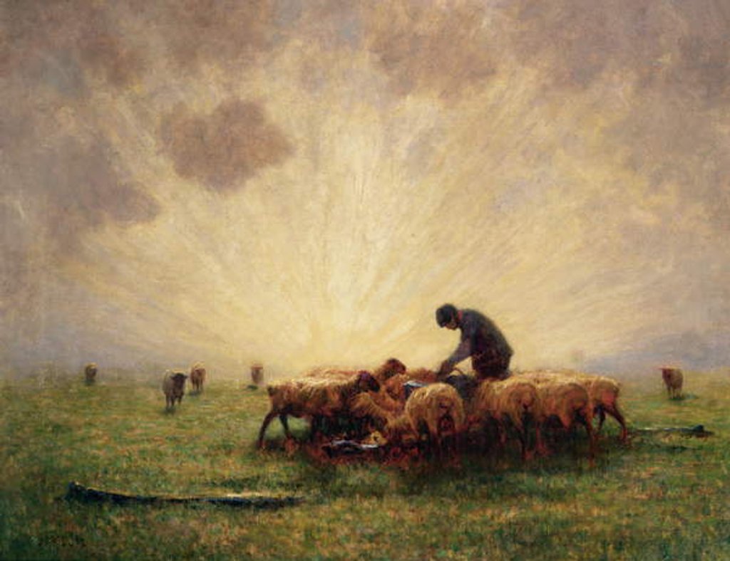 Detail of Sunrise, the Morning Feed by John Robert Keitley Duff