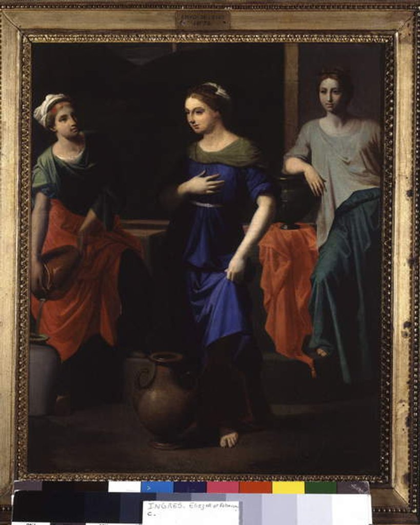 Detail of Eliezer and Rebecca by Jean Auguste Dominique Ingres