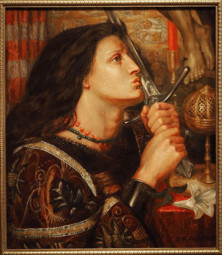 Detail of Joan of Arc Kissing the Sword of Deliverance, 1863 by Dante Gabriel Charles Rossetti