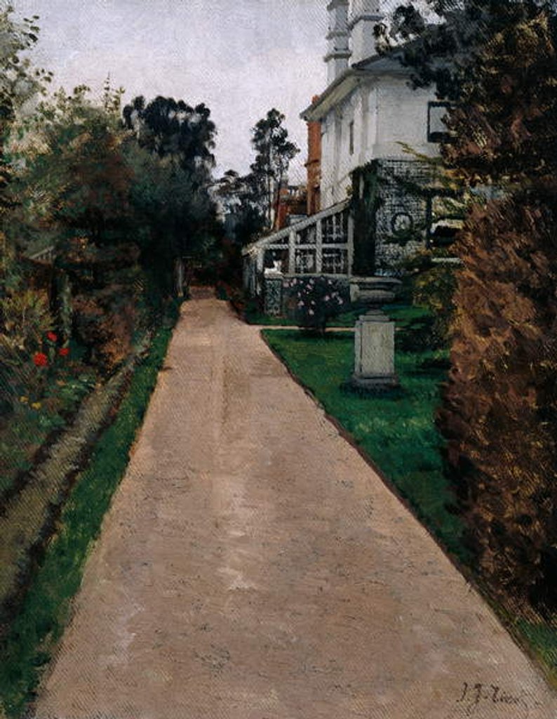 Detail of View of the garden at 17 Grove End Road, 1874-82 by James Jacques Joseph Tissot