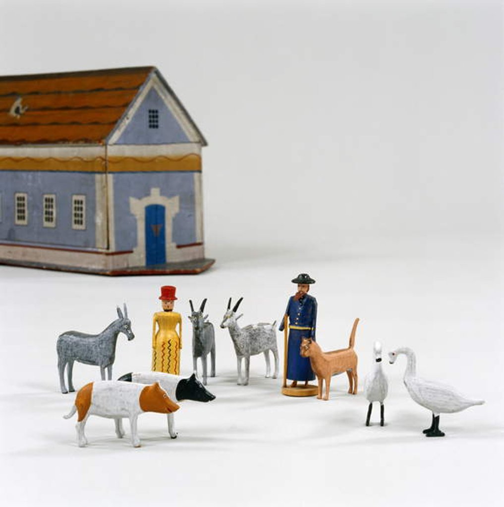 Detail of Figures in front of a Noah's ark, c.1840 by German School