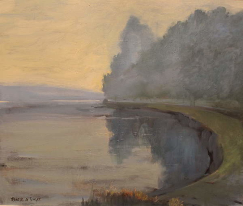 Detail of Batson Creek Salcombe, early morning, 2016 by Jennifer Wright