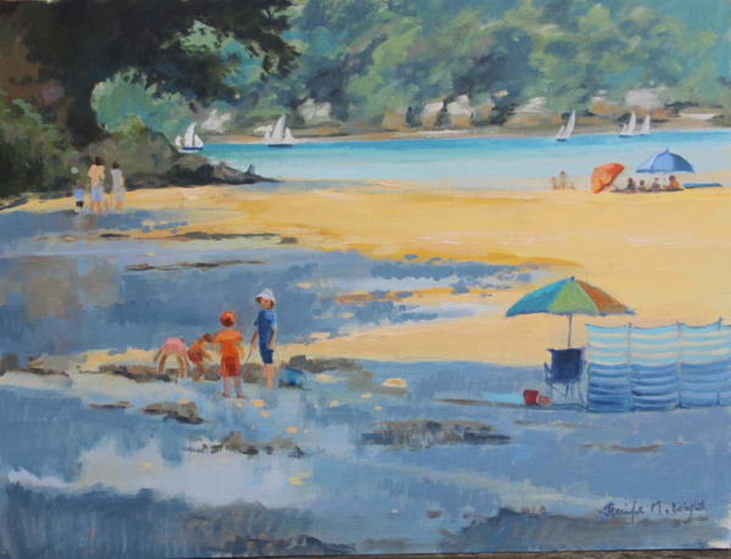 Detail of Millbay Boys in Red by Jennifer Wright