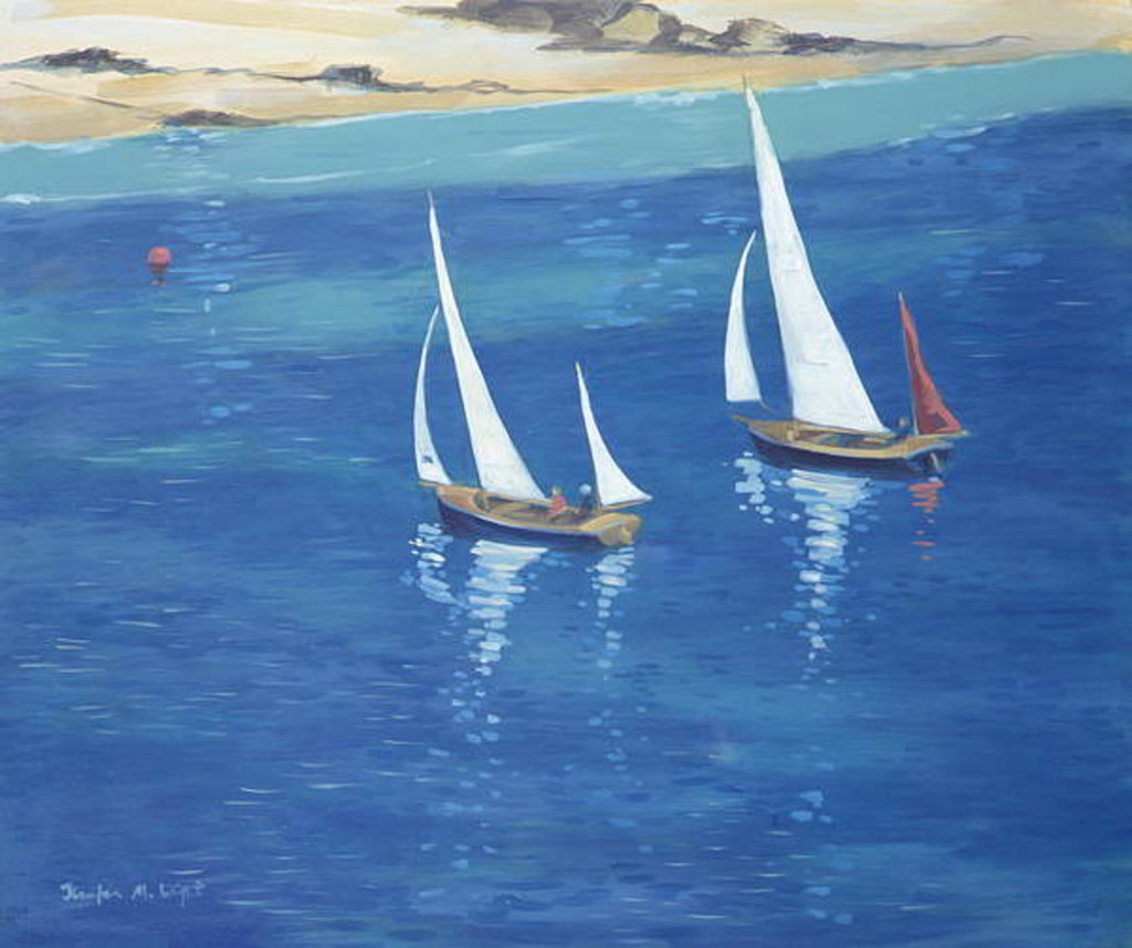 Detail of Salcombe - Racing Yawls, 2000 by Jennifer Wright