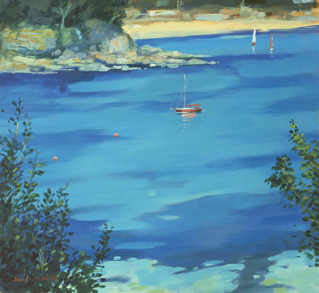 Detail of Salcombe, Moored Yacht, Southsands, 2000 by Jennifer Wright