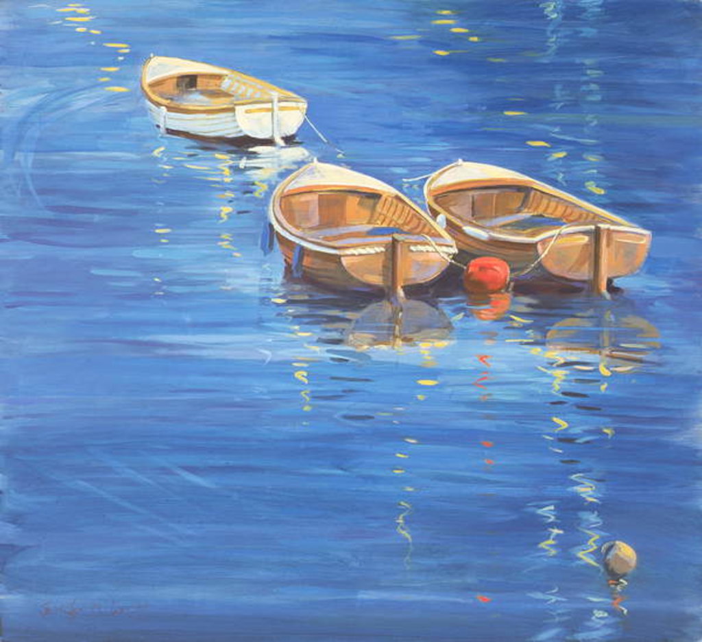 Detail of Moored Dinghies, 1998 by Jennifer Wright