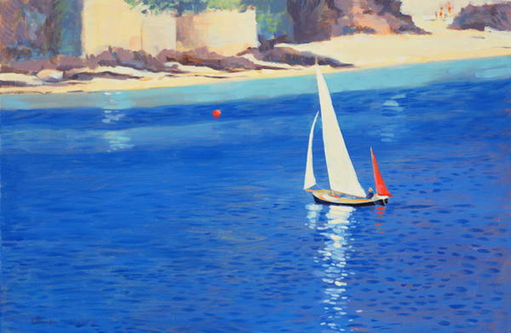 Detail of Salcombe - Yawl near Millbay, 1999 by Jennifer Wright