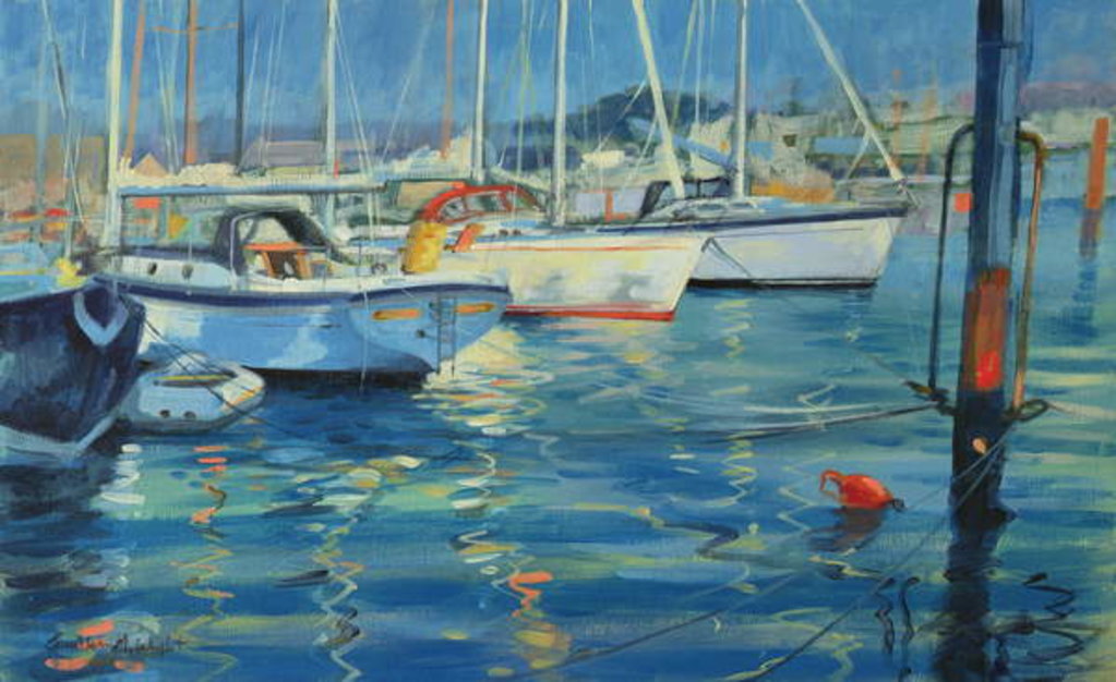 Detail of Isle of Wight - Yacht Reflections, 2010 by Jennifer Wright