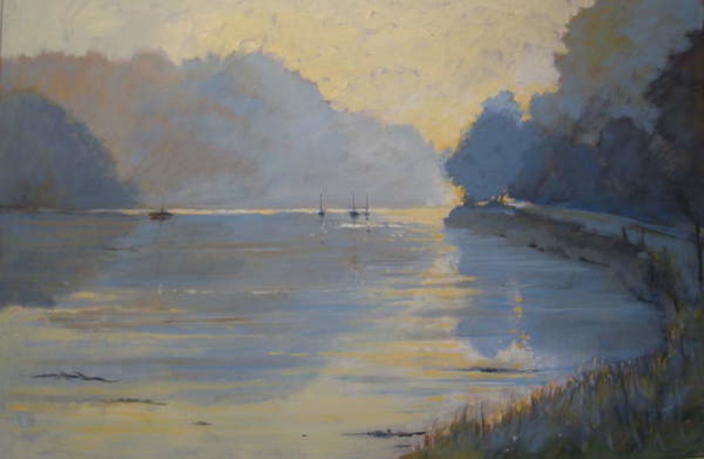 Detail of The Creek, Autumn by Jennifer Wright