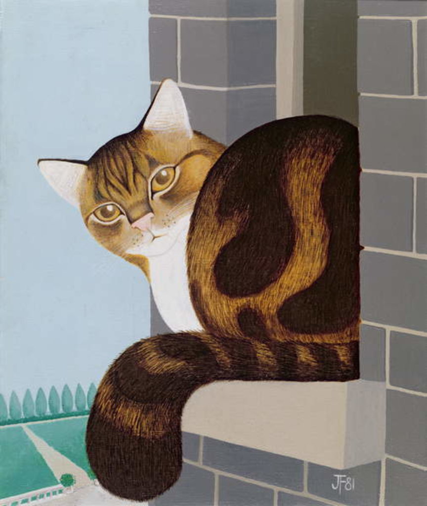 Detail of Cat on a Window Sill by Joan Freestone
