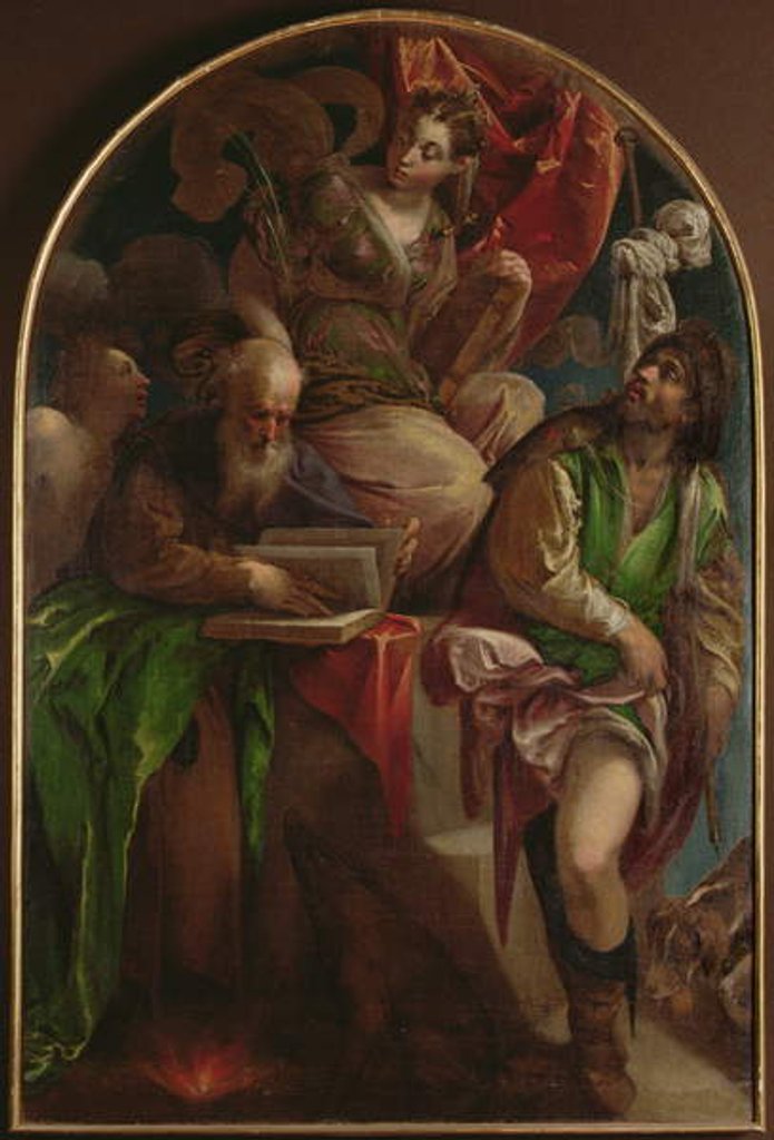 Detail of St. Justina of Padua Enthroned with St. Sebastian, St. Anthony Abbot and St. Roch, c.1557-60 by Jacopo Bassano