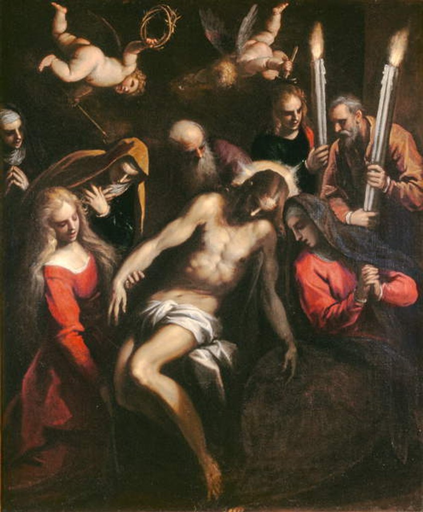 Detail of Pieta, modelletto for the altarpiece in the cathedral at Reggio Emilia, 1612 by Palma Il Giovane