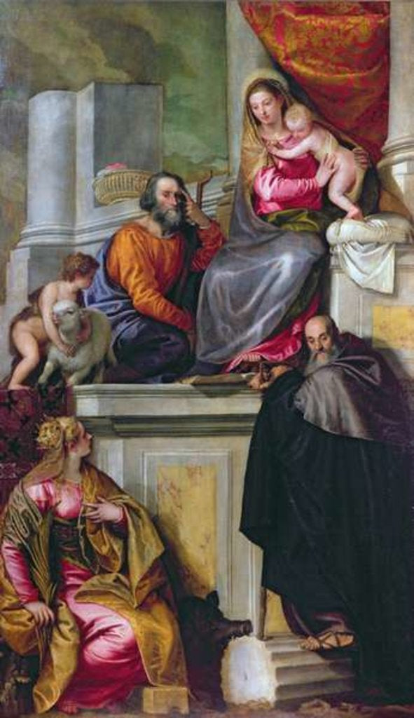 Detail of The Holy Family with St. John the Baptist, St. Anthony Abbot and St. Catherine, 1551 by Veronese