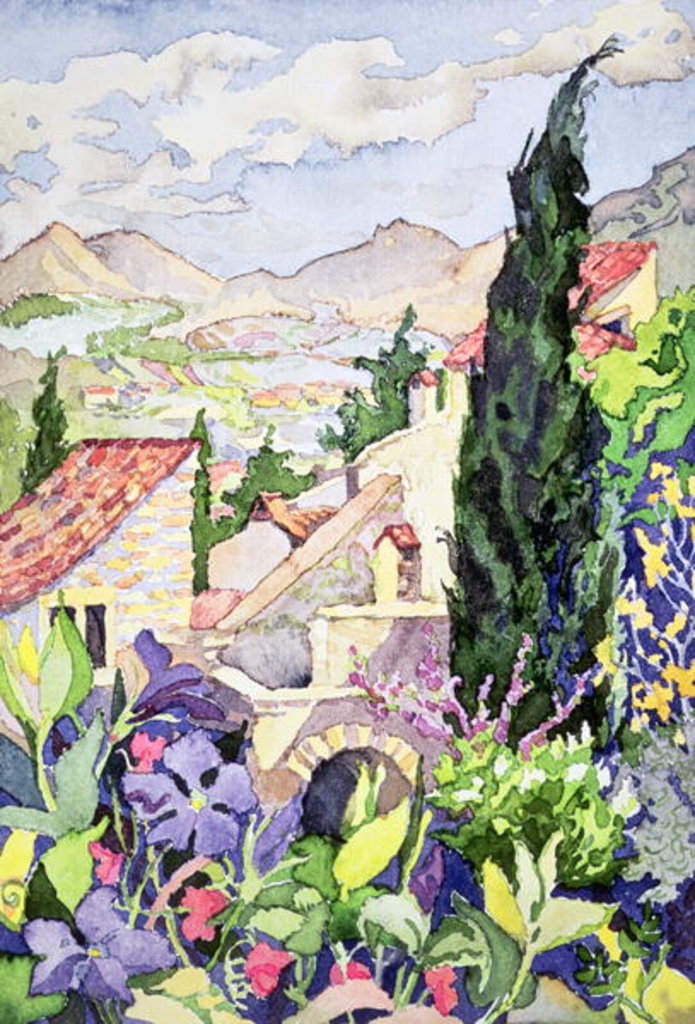 Detail of The Old Town Vaison by Julia Gibson