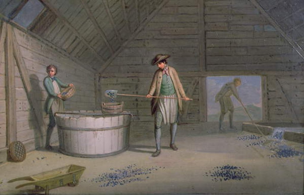 Detail of Lead Mining at Leadmills, the washing and sieving of the lead by David Allan