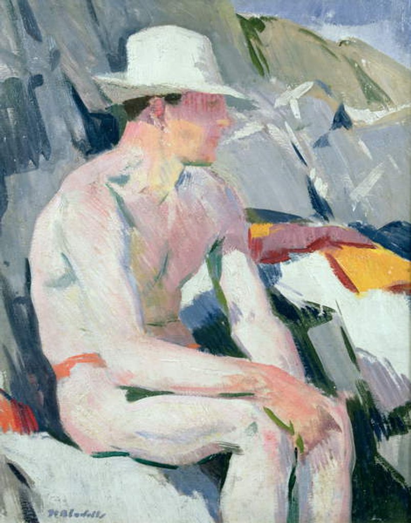 Detail of Bather in a White Hat by Francis Campbell Boileau Cadell