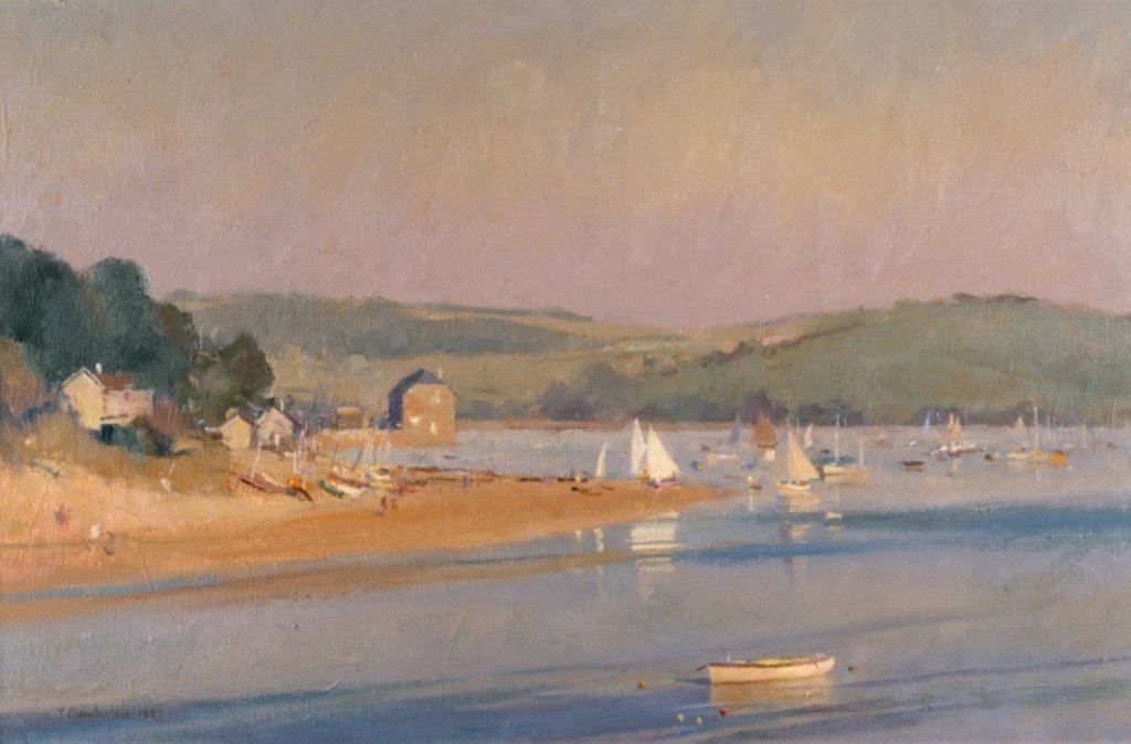 Detail of Primulas with lion head plaque by Joyce Haddon