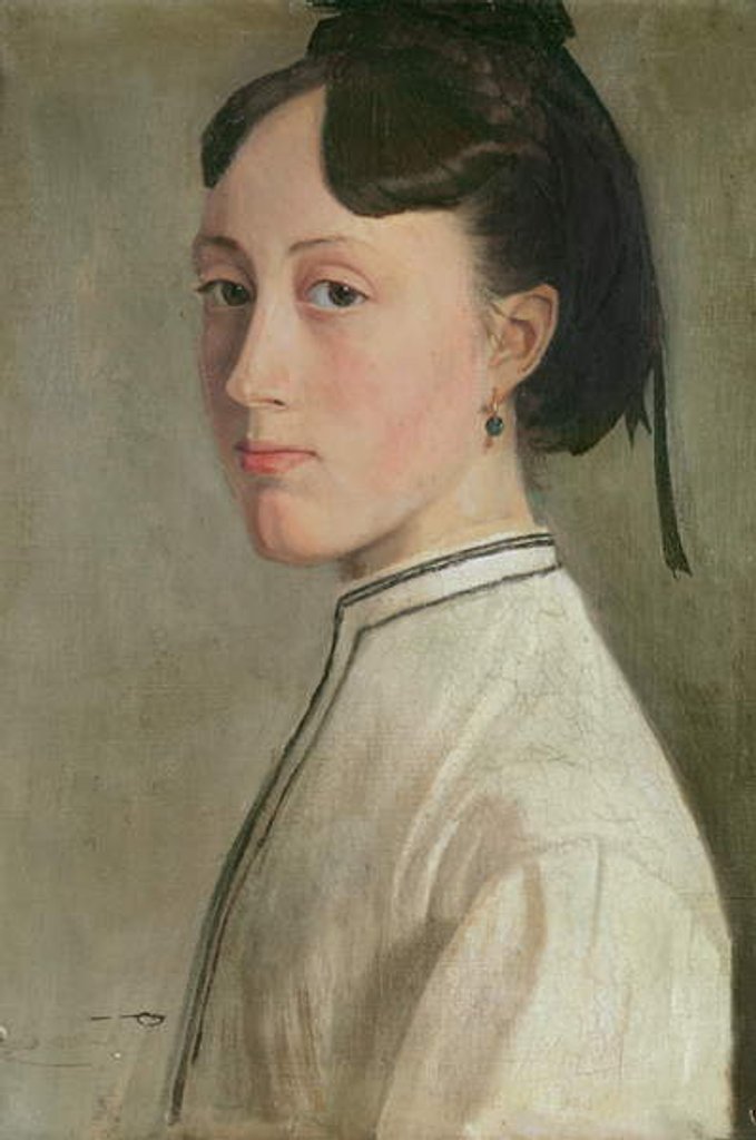 Detail of Portrait of Marie Fremiet by French School