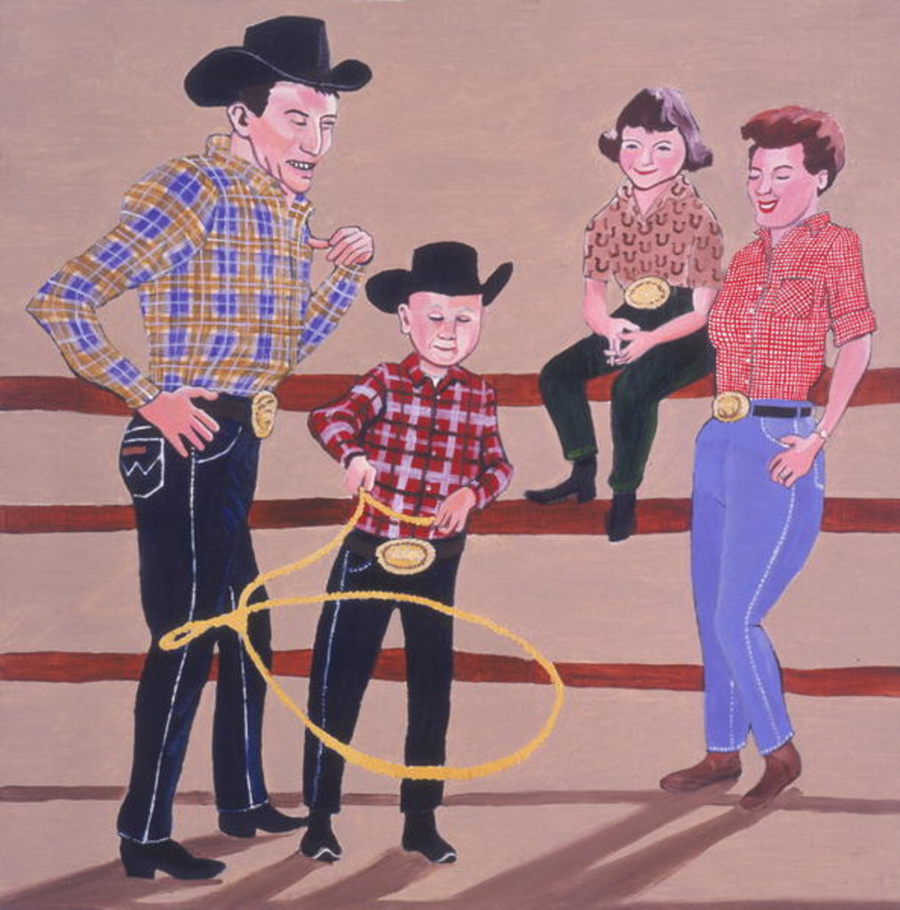 Detail of Cowboy Family, 2001 by Joe Heaps Nelson