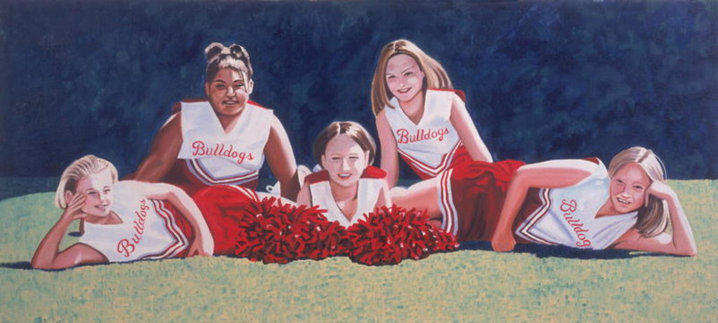 Detail of Junior High School Cheerleaders on the Grass, 2003 by Joe Heaps Nelson