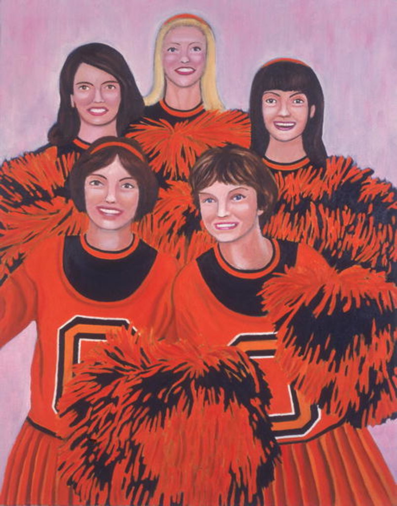 Detail of Oregon State Cheerleaders, 2002 by Joe Heaps Nelson