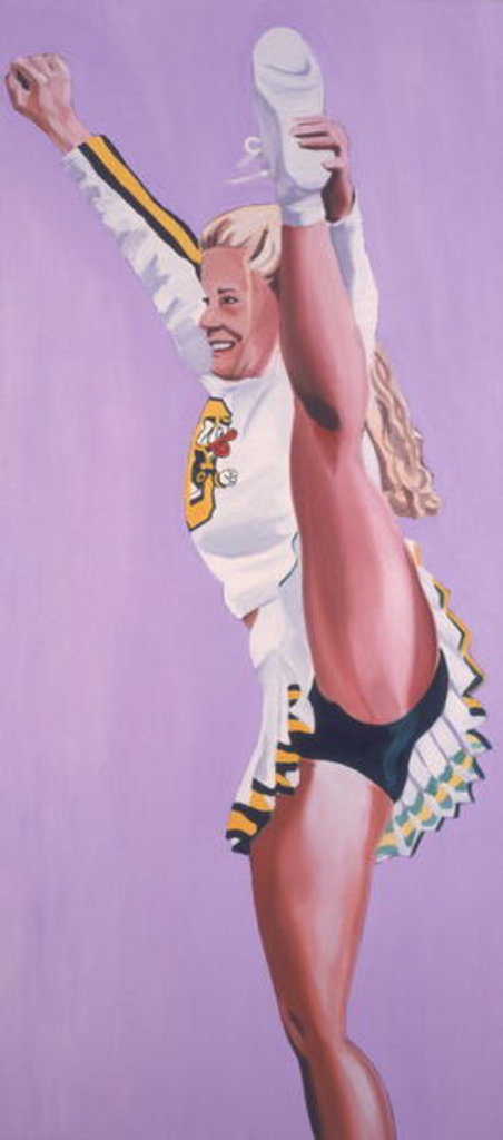 Detail of Oregon Ducks Cheerleader, 2002 by Joe Heaps Nelson