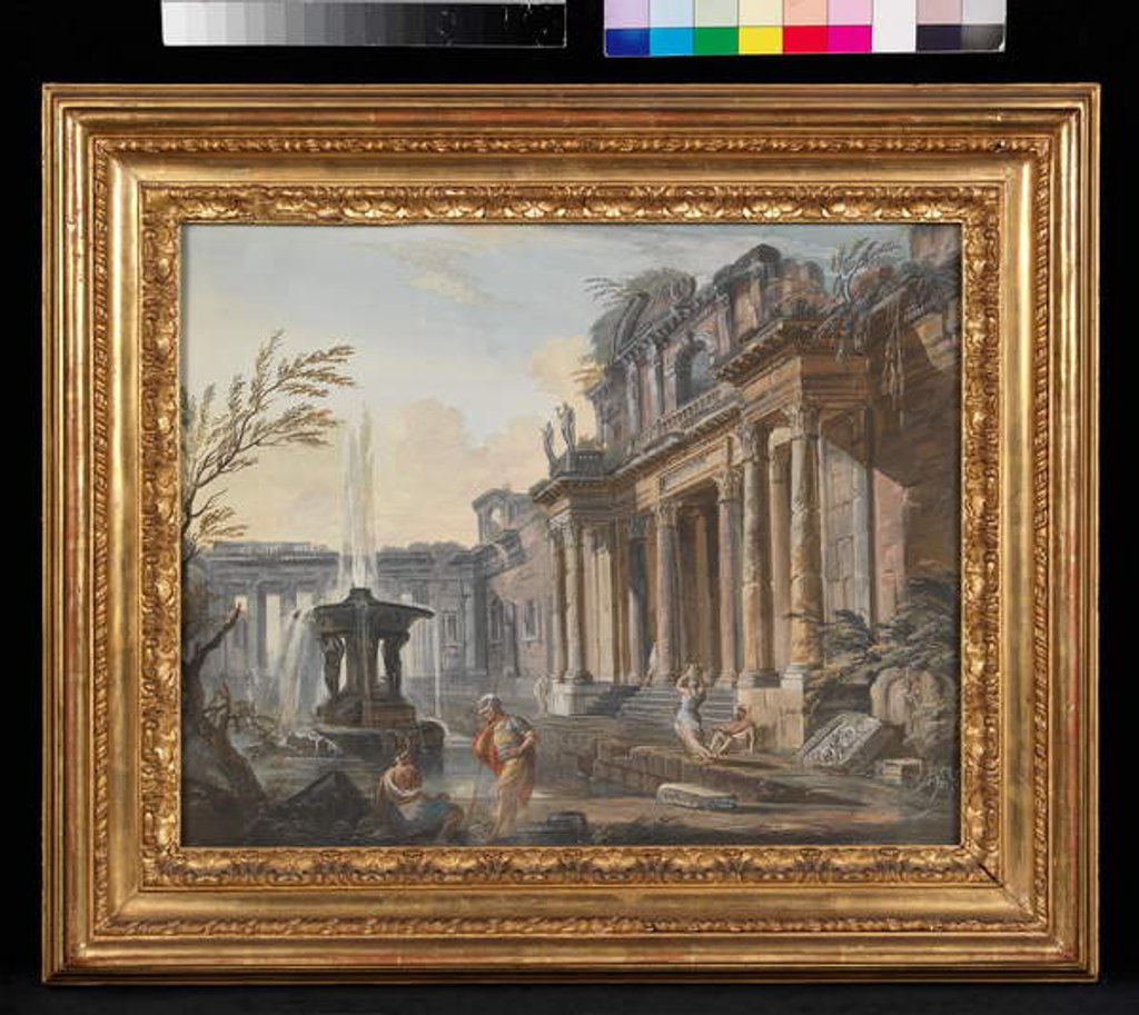 Detail of Landscape by Jean-Baptiste Lallemand