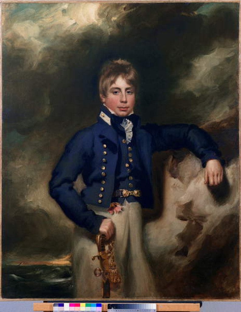 Detail of Three-quarter length portrait of John Windham Dalling RN, as a midshipman by George Henry Harlow