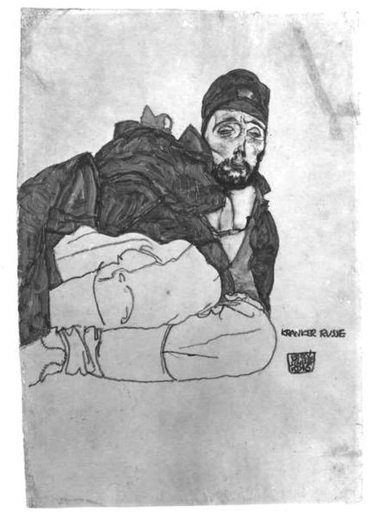 Detail of A Sick Russian, 1915 by Egon Schiele