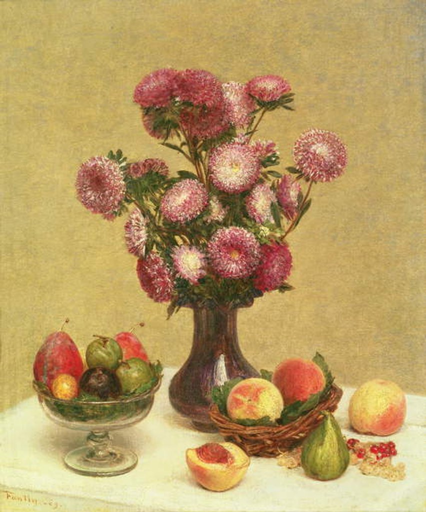 Detail of Still life, 1869 by Theodore Fantin-Latour