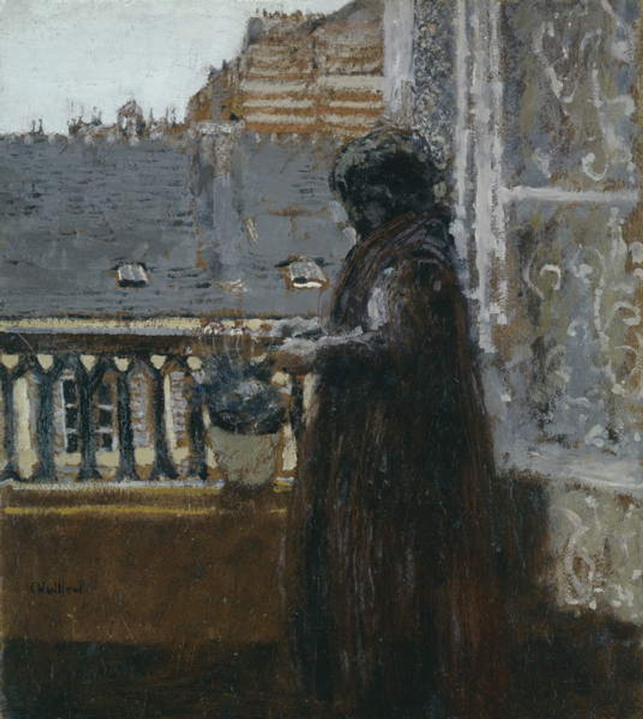 Detail of Madame Vuillard on her balcony, c.1899 by Edouard Vuillard