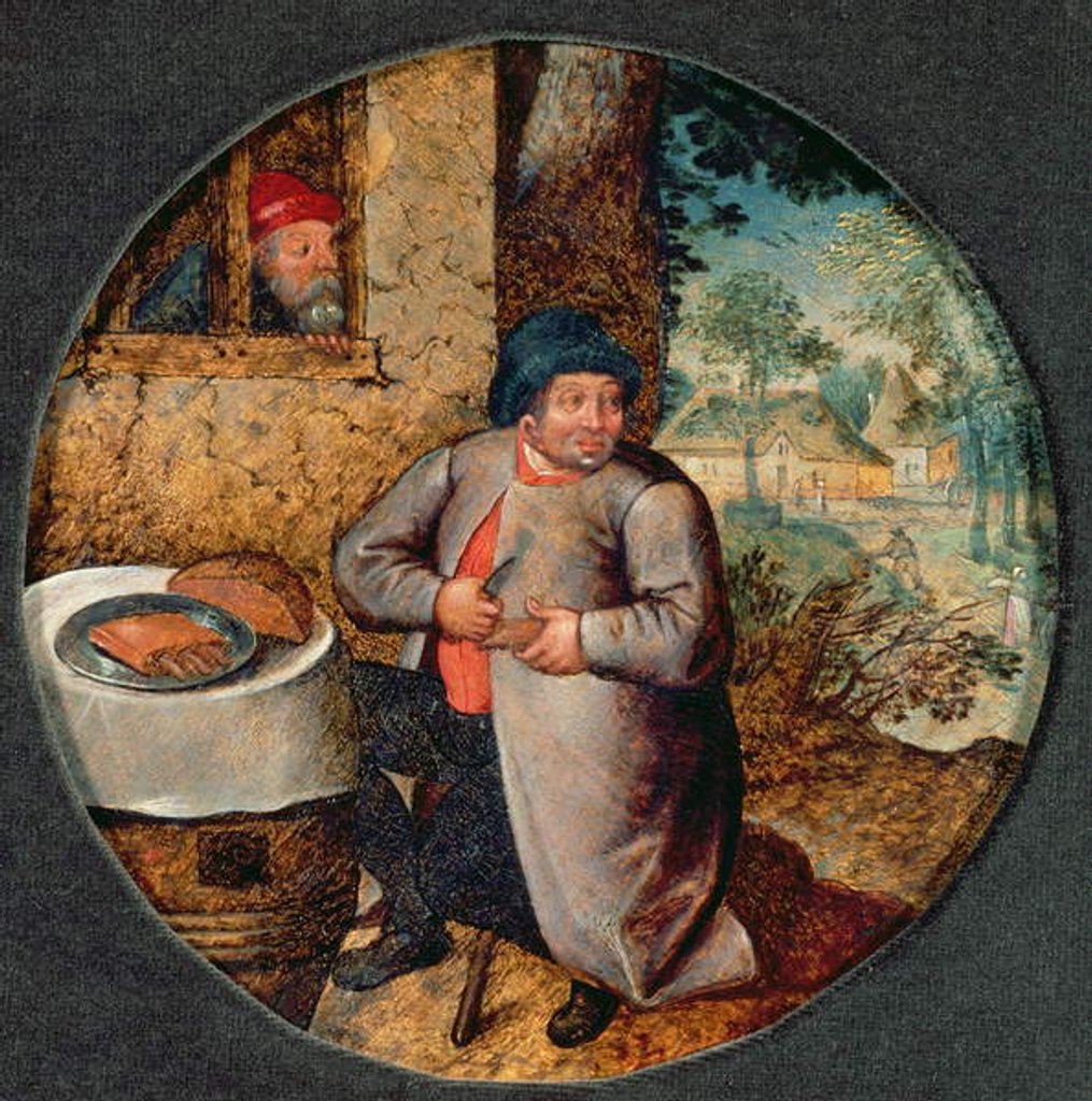 Detail of Flemish Proverb: Gluttony by Pieter the Younger Brueghel