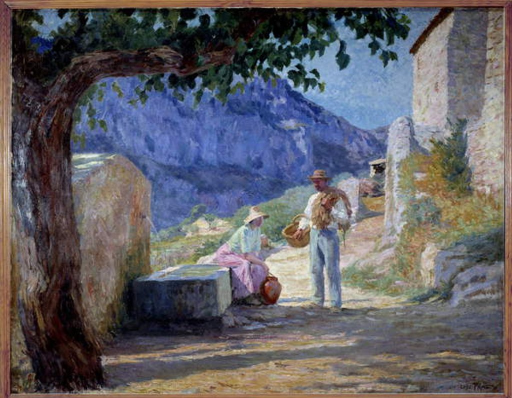 Detail of Monsieur Prat and his daughter by Loys Prat