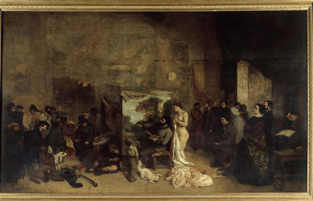 Detail of The Studio of the Painter, a Real Allegory, 1855 by Gustave Courbet