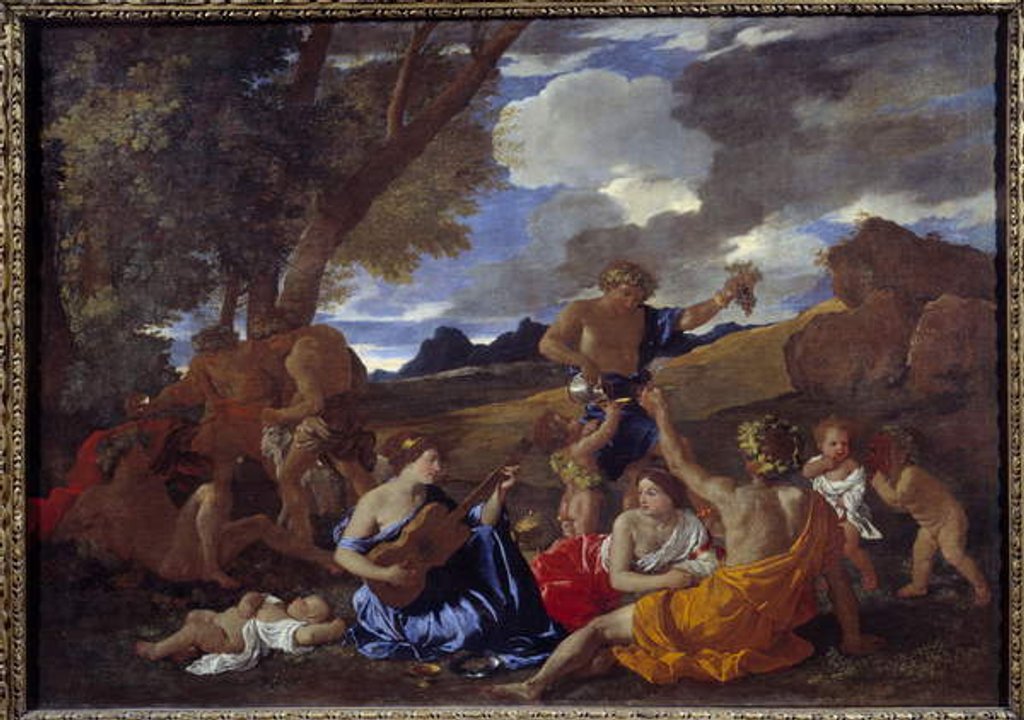 Detail of Bacchanale to the guitar player or the great Bacchanale, 17th century by Nicolas Poussin