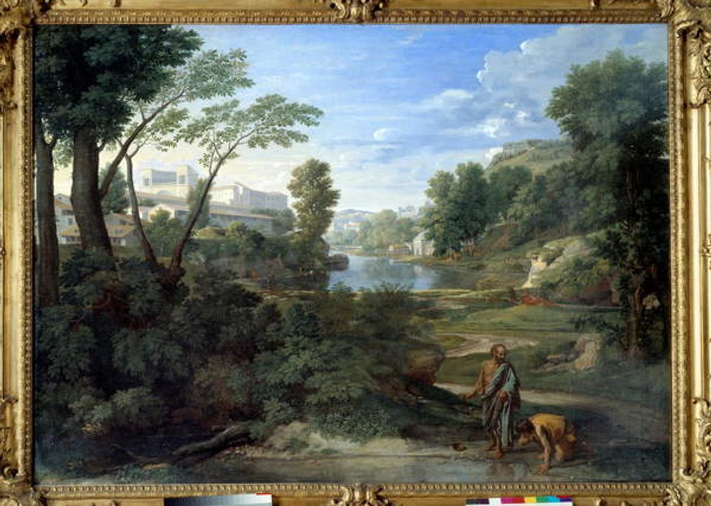 Detail of Diogene throwing his ecvil, 1648 by Nicolas Poussin