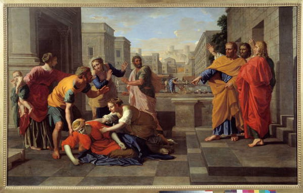 Detail of Saphira's death, 17th century by Nicolas Poussin