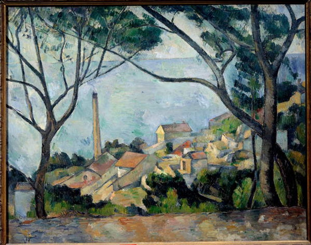 Detail of The sea has L'Estaque, 1879 by Paul Cezanne