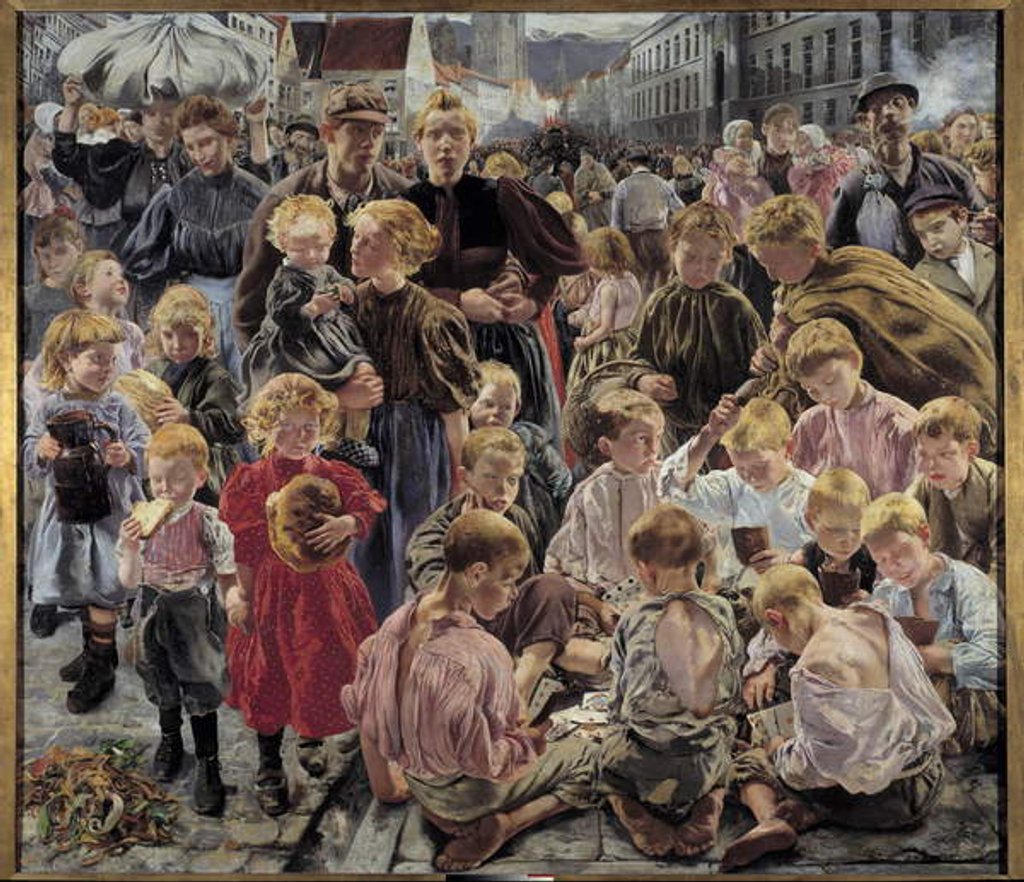 Detail of Social Realism: 'The Ages of the Worker', 1896 by Leon Henri Marie Frederic