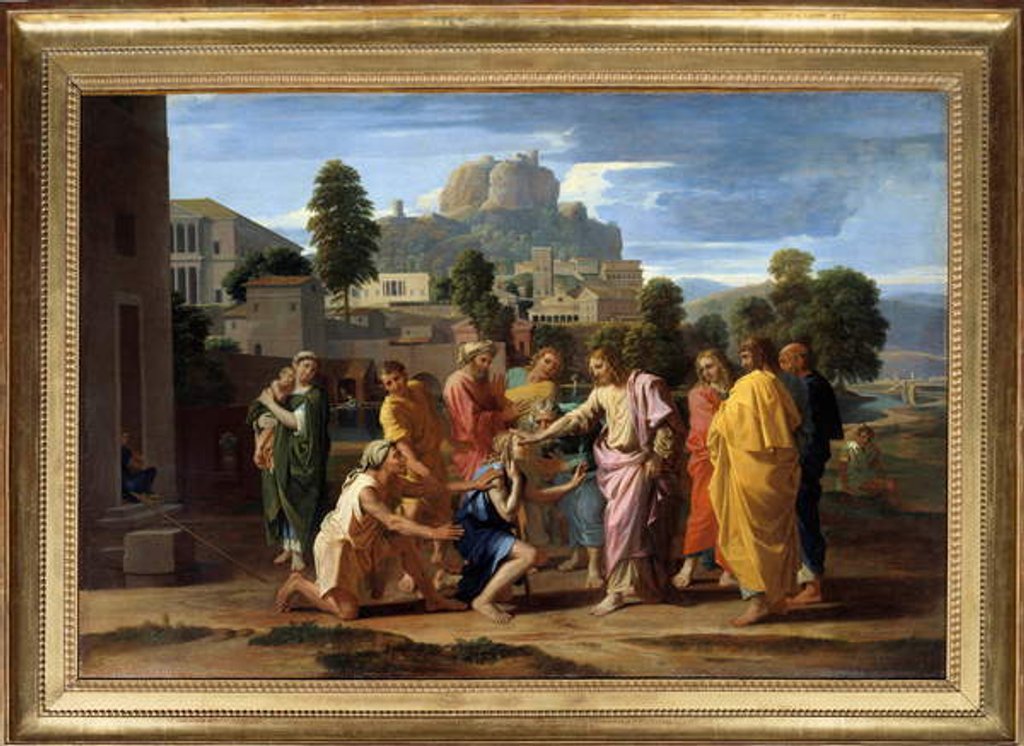 Detail of The blind of Jericho or the Christ waging the blind, 1650 by Nicolas Poussin
