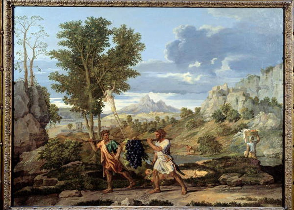 Detail of Autumn or the bunch of grapes brought back from the promised land, 1660 by Nicolas Poussin
