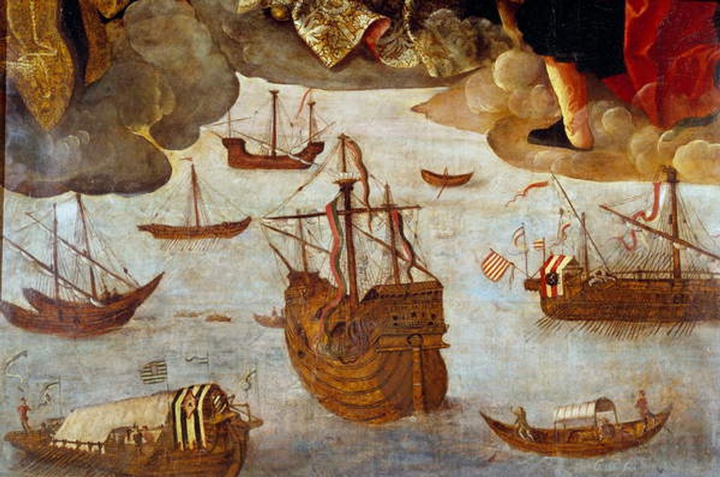 Detail of Spanish Caravel, 1531-36 by Alejo Fernandez