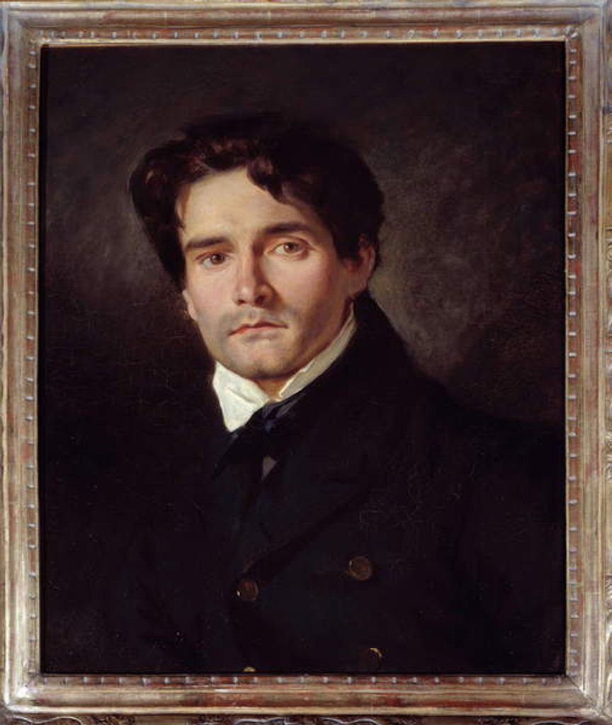 Detail of Portrait Of The Painter Louis Riesener, 1835 by Ferdinand Victor Eugene Delacroix