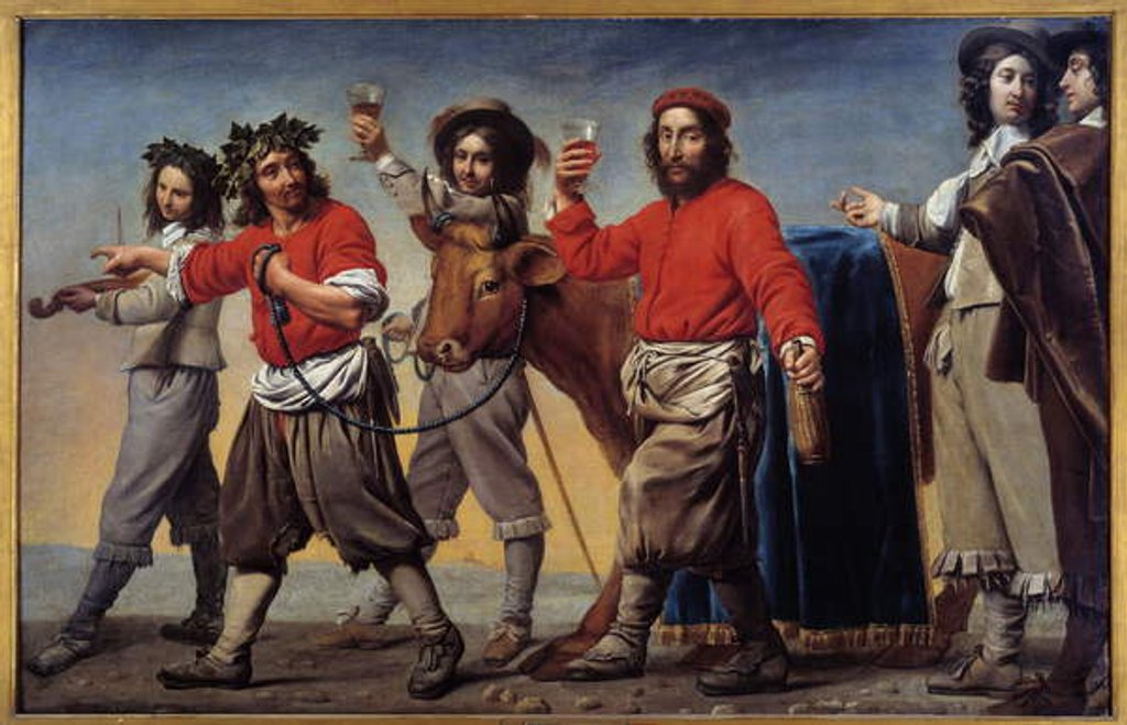 Detail of Procession Of Fatty Beef, 17th century by (school of) Le Nain Brothers