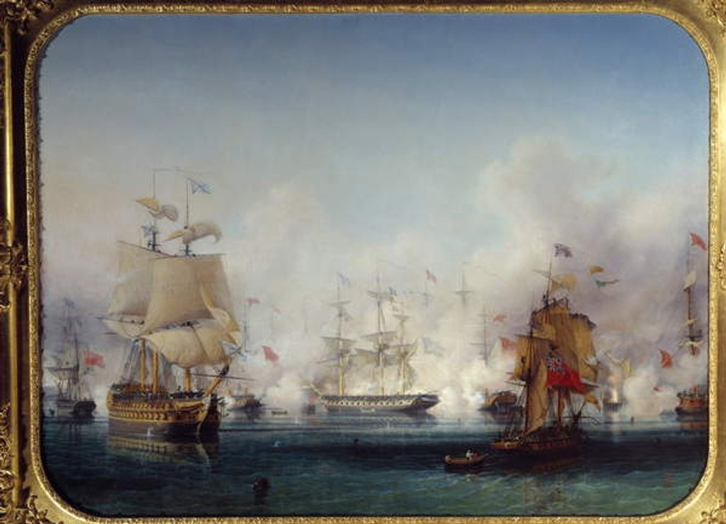 Detail of War of Independence of Greece: View of the Naval Battle of Navarin on 20/10/1827, 1827 by Ambroise-Louis Garneray