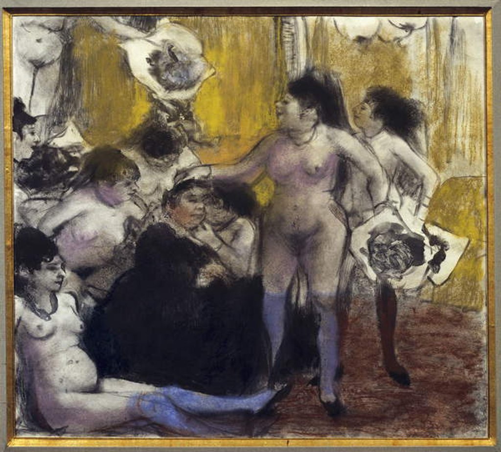 Detail of The Party Of The Patron Maison Close During A Party In Honor Of A Proxenete, 1879 by Edgar Degas